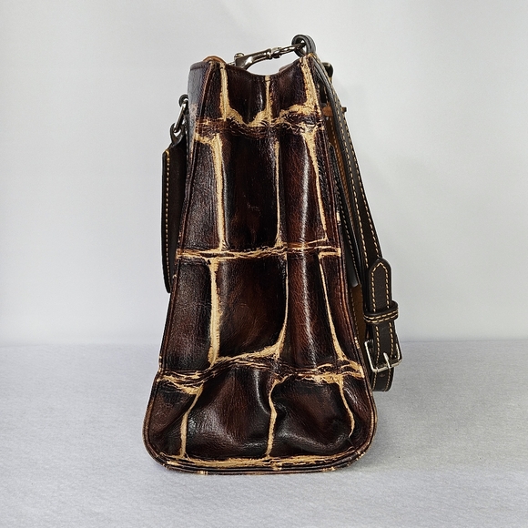 Dooney & Bourke 11.5x9x5" Bag Barlow Croc Embossed Florentine Vacchetta Leather - Picture 5 of 14